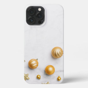 Elegant Gold And White Marble iPhone 13 Pro Max Case