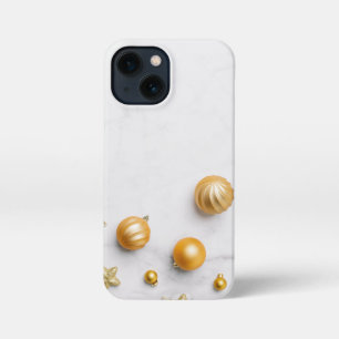 Elegant Gold And White Marble iPhone 13 Mini Case