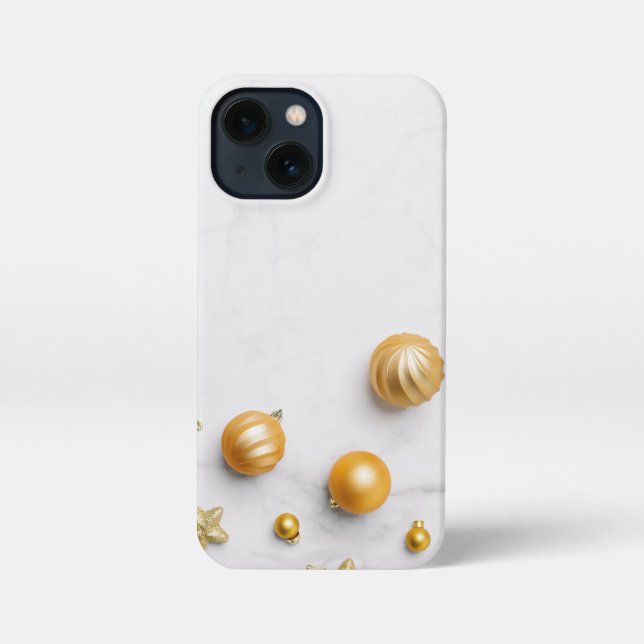  Elegant Gold And White Marble  iPhone Case (Back)