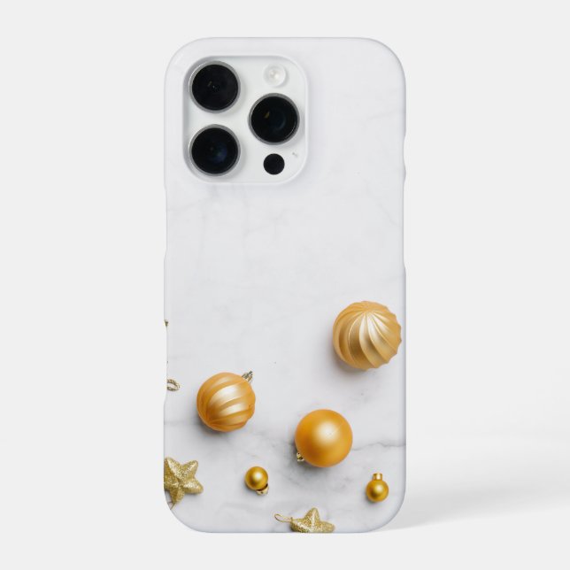  Elegant Gold And White Marble  iPhone Case (Back)