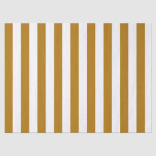 Elegant Gold and White Striped Pattern Tissue Paper