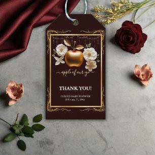 Elegant Gold Apple of Our Eye Baby Shower Gift Tags