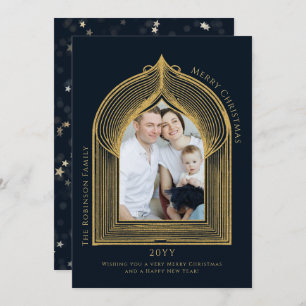 Elegant Gold Arch Photo Card