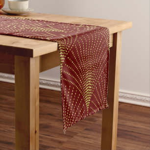 Elegant & Gold Art-Deco Pattern Short Table Runne Short Table Runner