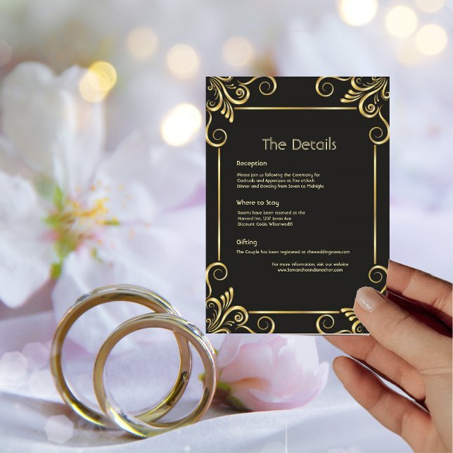 Elegant Gold Art Deco Vintage Details Card (Creator Uploaded)