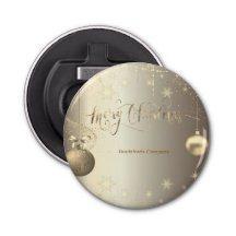 Elegant Gold Balls Snowflakes Stars