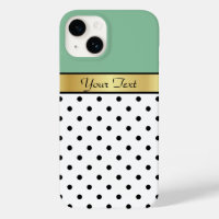 Elegant Gold Band Green Mint Custom Text