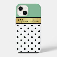 Elegant Gold Band Green Mint Custom Text