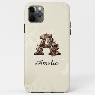 Elegant Gold Baroque Monogram Phone Case