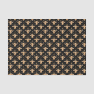 elegant gold bees tiled pattern  tissue paper