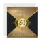 Elegant Gold Black 50th Birthday Surprise Party In