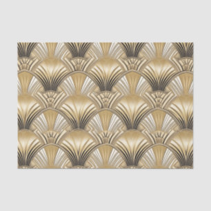 Elegant gold black art deco tissue paper