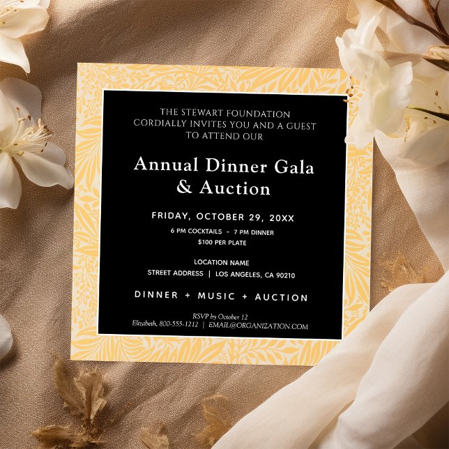 Elegant Gold Black Corporate Dinner Invitation (Creator Uploaded)