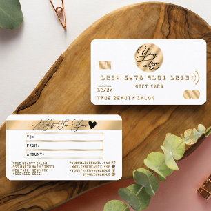 Elegant Gold Black Credit Logo Gift Certificate