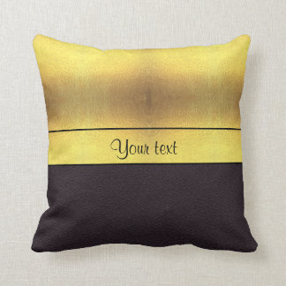 Elegant Gold & Black Cushion