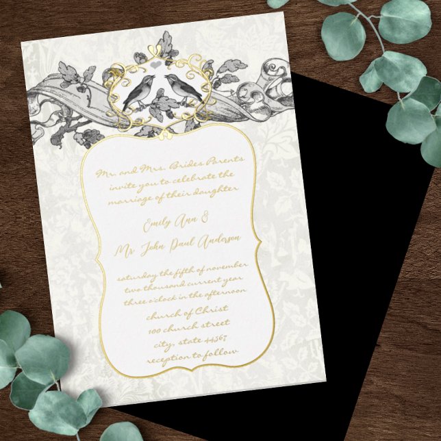 Elegant Gold Black & Grey Forest Grove Wedding (Creator Uploaded)