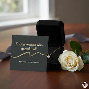 Elegant Gold & Black Jewelry Box Insert Card 