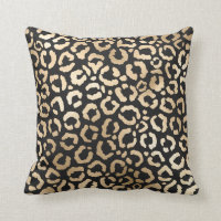 Elegant Gold Black Leopard Cheetah Animal Print