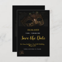 Elegant Gold Black Masquerade Mask Theme Sweet 16