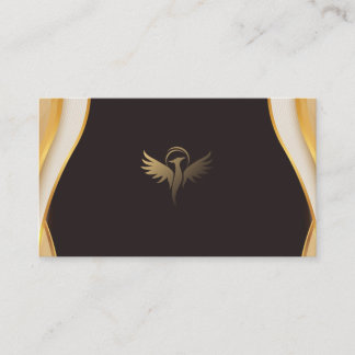 Elegant Gold Black Modern Luxury Manager Area Business Card