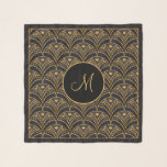Elegant Gold Black Pattern Monogram Modern  Scarf<br><div class="desc">Elegant Gold Black Pattern Monogram Modern Scarf has a modern elegant design which is nice for wearing when you are out and about. It makes an excellent gift for that special person in your life. Also can be used for decor or head wrap or tie.</div>