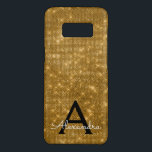 Elegant Gold  Bling Sparkle Monogram Name Case-Mate Samsung Galaxy S8 Case<br><div class="desc">Elegant Gold Faux Glimmer and Sparkle Elegant Monogram Case. This monogrammed case can be customised to include your initial and first name. Please contact the designer for custom matching products.</div>