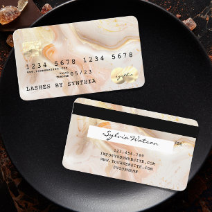 Elegant Gold Blush Modern Credit Card Style
