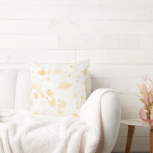 Elegant Gold Bokeh Minimal Throw Pillow