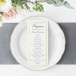 Elegant Gold Border Wedding Program Template<br><div class="desc">Fully editable,  elegant,  simple wedding ceremony program template for any style of wedding.  Classic black and white wedding program with gold border. 


 
  


com.</div>