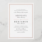 Elegant gold borders minimalist wedding