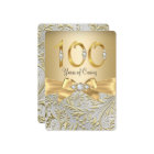 Elegant Gold Bow Diamond 100th Anniversary