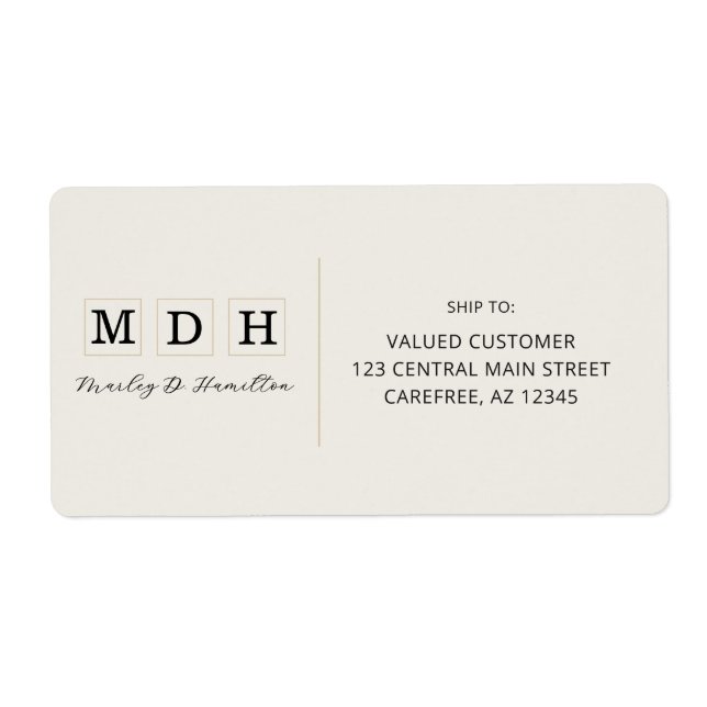 Elegant Gold Branded Business Shipping (Front)