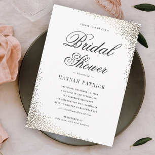 Elegant Gold Bridal Shower Invitation