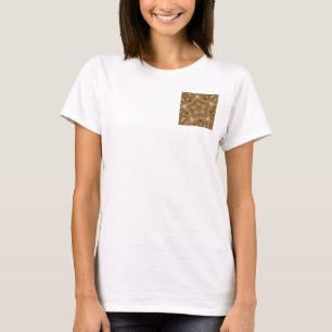 Elegant Gold Brown Kaleidoscope Star Design T-Shirt