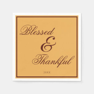 Elegant Gold Brown Thanksgiving  Napkin
