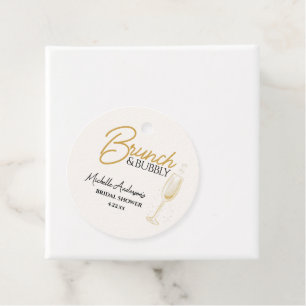 Elegant Gold Brunch & Bubbly Bridal Shower  Favour Tags
