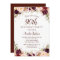 Elegant Gold Burgundy Floral 90th Birthday Party