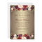 Elegant Gold Burgundy Rose Quinceanera Invite