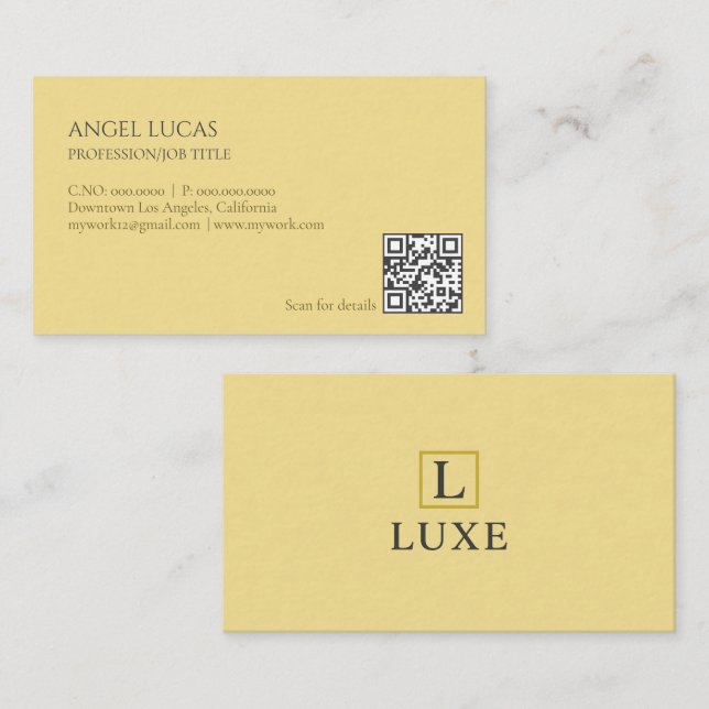 Elegant Gold Business Card – Customisable Template (Front/Back)