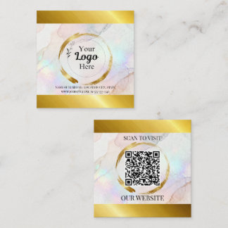 Elegant Gold business logo Modern Calling Card