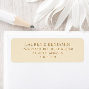 Elegant Gold Calligraphy Address