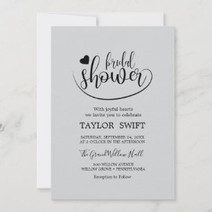 Elegant Gold Calligraphy Bridal Shower Invitation