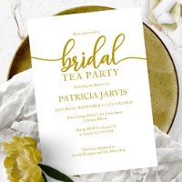 Elegant Gold Calligraphy Bridal Tea Party