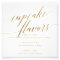 Elegant Gold Calligraphy Cupcake Flavours Sign