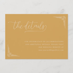 Elegant Gold Calligraphy Details Enclosure Card