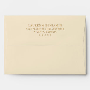 Elegant Gold Calligraphy Envelope