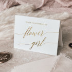 Elegant Gold Calligraphy Flower Girl