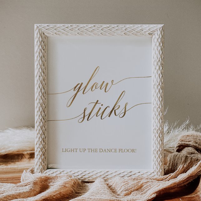 Elegant Gold Calligraphy Glow Sticks Sign (Creator Uploaded)