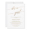 Elegant Gold Calligraphy It's A Girl Baby Shower