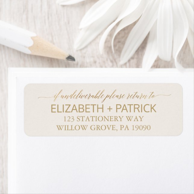 Elegant Gold Calligraphy | Ivory Wedding (Insitu)